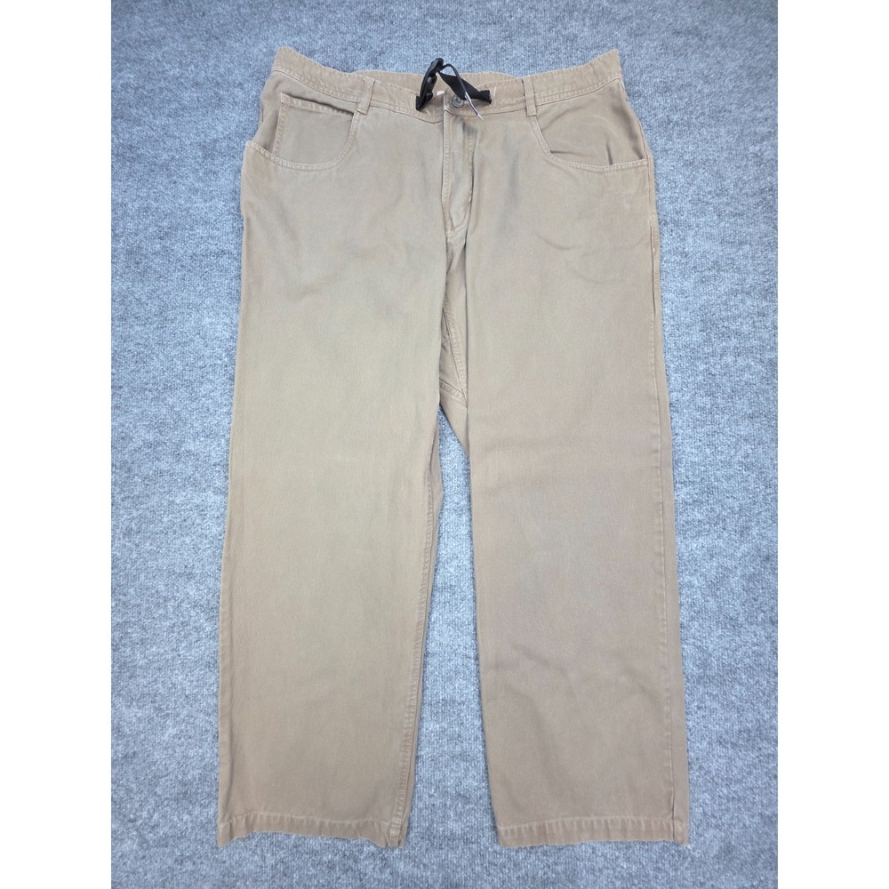 Gramicci G1 Vintage Series Pants Men's 40 x 30 Beige Brown Belted Heavy Canvas